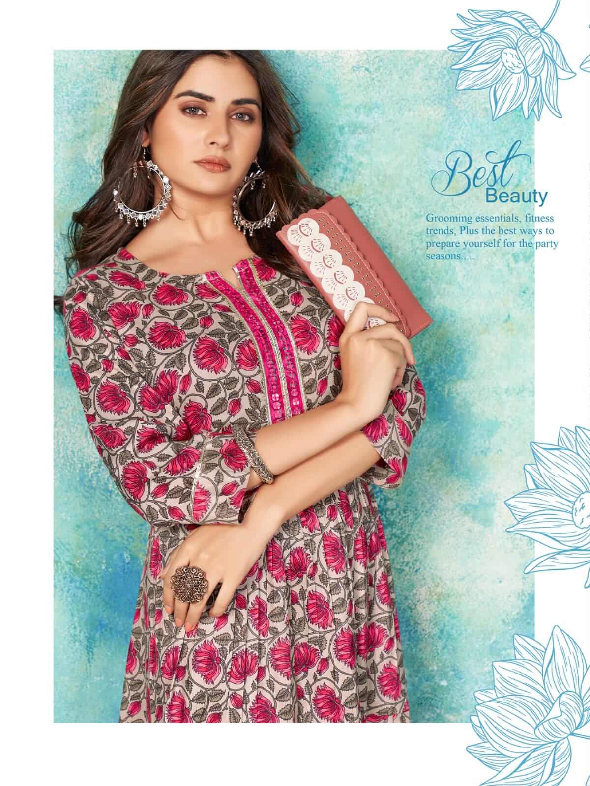 Pranjal Passion 7 Fancy Wear Designer Rayon Printed Anarkali Kurti Collection